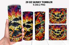 Bats Skinny Tumbler 20oz Wrap Design, Halloween Tumbler PNG Product Image 1