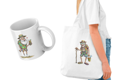 Whimsical Summer Beach Grandpa Clipart Product Image 3