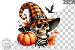 Halloween Skull Sublimation - Clipart PNG Design Product Image 1