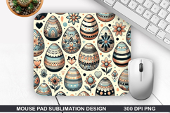 Easter Eggs Mouse Pad Sublimation, Easter Mouse Pad PNG Product Image 1