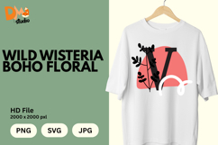 Wild Wisteria Boho Floral Monogram Product Image 1