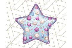 Cute Puffy Star Clipart PNG, 3D Glossy Pastel Stars Clip Art Product Image 4