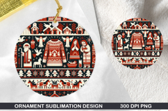 Pattern Stained Glass Ornament PNG, Digital Download File Product Image 1