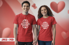 Valentine Couple Sweatshirt PSD JPEG Mockup Product Image 1
