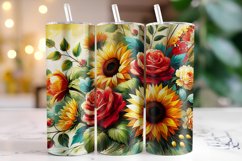 Flowers Tumbler Wrap | Sublimation | Tumblers Product Image 1