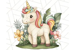 Fairy Tale Unicorn PNG Pastel Magic Clipart, Fantasy Rainbow Product Image 4