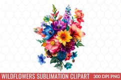 Wildflowers Sublimation Clipart Product Image 1