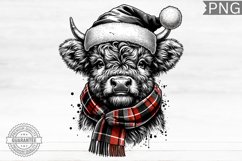 Christmas Baby Highland Cow PNG Design - Highland Cow PNG Product Image 1