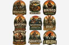 Funny Bigfoot Quote Bundle | Sasquatch Camping PNG Clipart Product Image 5