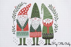 Scandinavian Folk Art Christmas Clipart PNG Product Image 1
