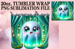 Sweet Memories 20oz tumbler wrap, 3D Cute Ghost Product Image 1