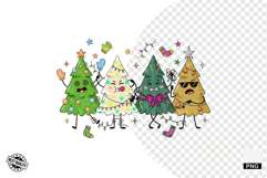 Cartoonish Christmas Trees Clipart Product Image 1