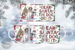 Christmas Mug Wrap Design - Christmas Dog Sublimation Product Image 5