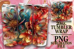 Luxe Floral Glimmer Tumbler Wraps Product Image 1