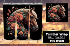 Sublimation Graphics for 20oz Tumblers , Horse Product Image 1