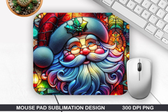 Santa Mouse Pad Sublimation, Christmas Mouse Pad PNG Design Product Image 1
