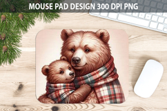 Christmas Beer Mouse Pad Sublimation - Animal PNG Design Product Image 1