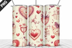 Valentines Love Skinny Tumbler PNG Wrap| Valentines Tumbler Product Image 5
