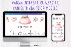 Baby Shower Welcome sign l Baby Girl is on her ways, Canva Product Image 3