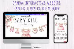 Baby Shower Welcome sign l Baby Girl is on her ways, Canva Product Image 3