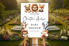 Woodland Animal Baby Shower Welcome sign, Safari, Little Product Image 2
