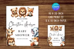 Woodland Animal Baby Shower Welcome sign, Safari, Little Product Image 3