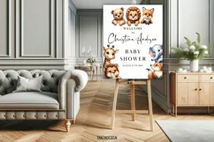 Woodland Animal Baby Shower Welcome sign, Safari, Little Product Image 4