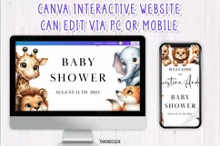 Woodland Animal Baby Shower Welcome sign, Safari, Little Product Image 6