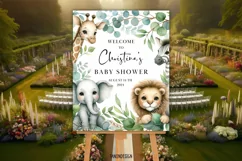 Woodland Animal Baby Shower Welcome sign, Safari, Little Product Image 2