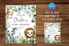 Woodland Animal Baby Shower Welcome sign, Safari, Little Product Image 3
