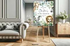 Woodland Animal Baby Shower Welcome sign, Safari, Little Product Image 4