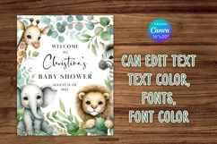 Woodland Animal Baby Shower Welcome sign, Safari, Little Product Image 5
