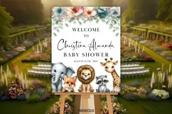 Woodland Animal Baby Shower Welcome sign, Safari, Little Product Image 2