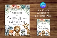Woodland Animal Baby Shower Welcome sign, Safari, Little Product Image 4