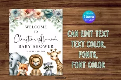 Woodland Animal Baby Shower Welcome sign, Safari, Little Product Image 6
