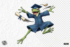 Whimsical Graduation Frogs PNG Clipart Product Image 1