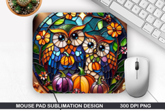 Halloween Owls Mouse Pad Sublimation,Halloween Mouse Pad PNG Product Image 1