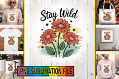 Unique Tote Bag Designs PNG, Flowers Quote Product Image 1