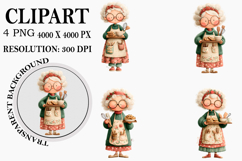 Whimsical Christmas clipart Watercolor PNG Product Image 1
