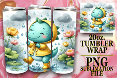 Gentle Moments 20oz tumbler wrap, Cute Dino Product Image 1