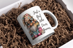 Just a Girl who loves Gnomes PNG, Christmas Cute Gnome PNG Product Image 3