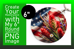 Bright Round Design for Car Coasters , USA Flag Product Image 1