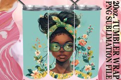 Summer Melanin Magic: Watercolor Tumbler Art Product Image 1