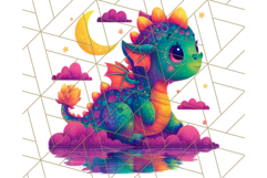 Cute Fantasy Dragon Clipart PNG, Bold Baby Dragon Clip Art Product Image 4