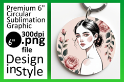 Artistic Round Design Car Coaster , Beauty Woman Product Image 1