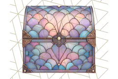 Stained Glass Sea Creatures PNG Clipart, Ocean Fantasy Product Image 4