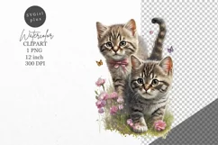 Kitten clipart, Cat clipart, Watercolor clipart Product Image 1
