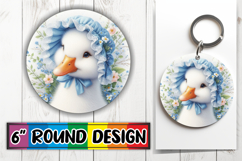 Whimsical Circle Ornaments PNG Design, Goose Product Image 1