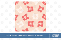 American 4th of July Coquette Cherry Bow Seamless Pattern Product Image 2