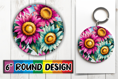 Sublimation Car Coaster Magic, Flower Pattern Product Image 1